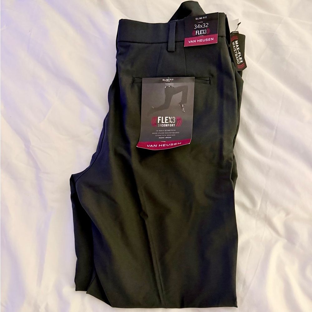 NWT Charcoal Gray Men's Dress Pants - 34x32